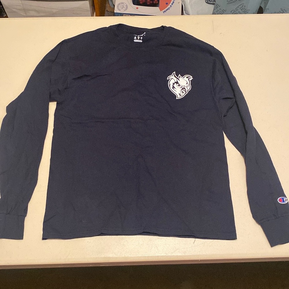 Champion Black Long Sleeve Tee Casual Comfort